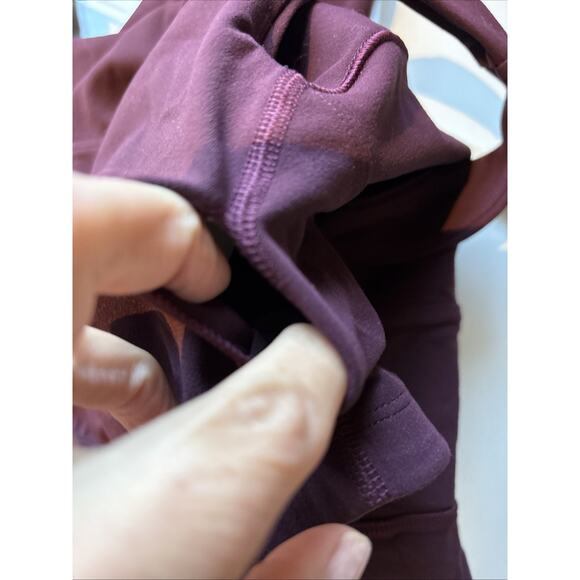 Athleta Salutation Bodysuit pant Spiced Cabernet NWT $129 Large pad bra pockets - Picture 13 of 16